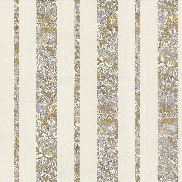 Brewster Home Fashions Certosa Lavender Floral Stripe Wallpaper - SKU 2768-3224