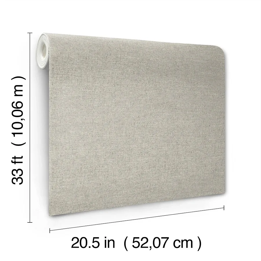 Brewster Home Fashions Chambray Grey Fabric Weave Wallpaper - SKU 4134-72556