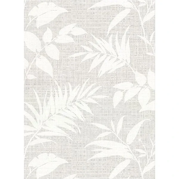 Brewster Home Fashions Chandler Grey Botanical Faux Grasscloth Wallpaper - SKU 2921-50808