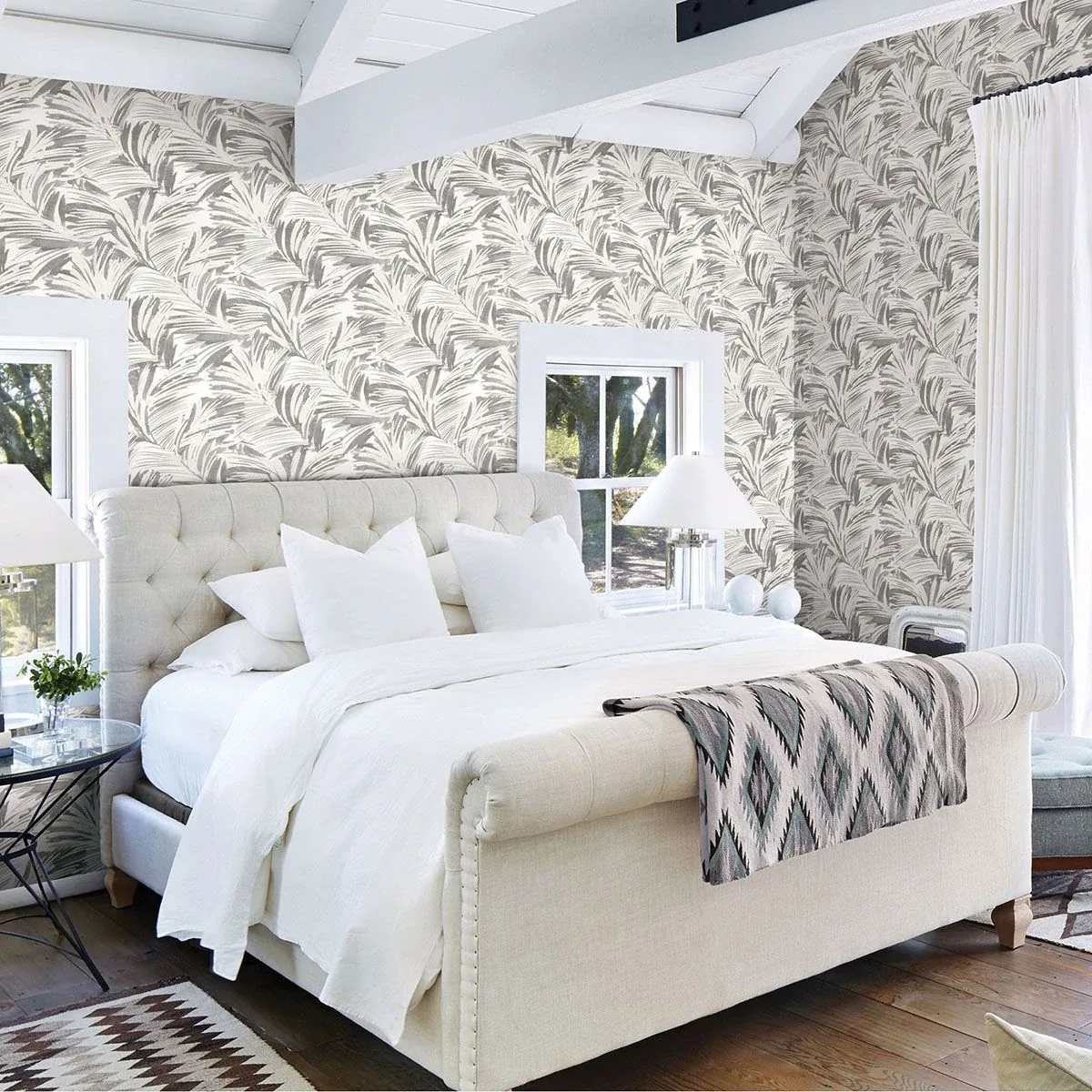 Brewster Home Fashions Chaparral Grey Fronds Wallpaper - SKU 3120-13713