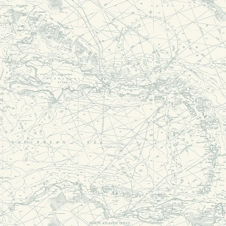 4071-71058 | Charts Aqua Nautical Chart Wallpaper