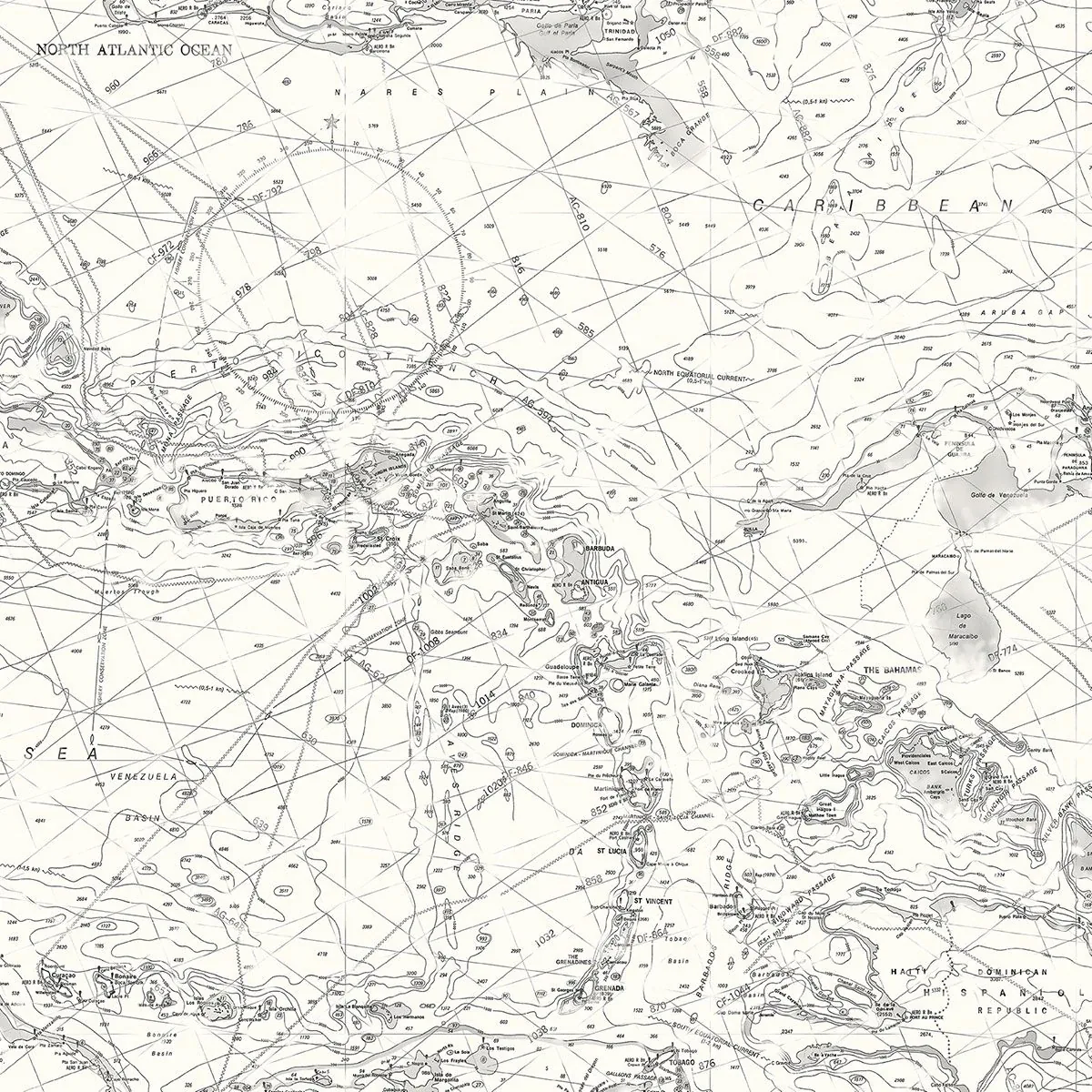 3120-16179 | Charts Black Map Wallpaper