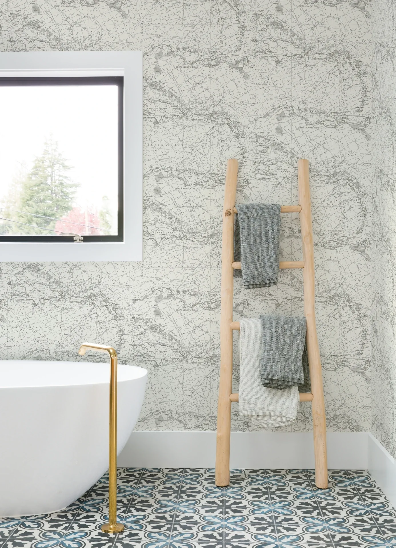 Brewster Home Fashions Charts Black Nautical Chart Wallpaper - SKU 4071-71055