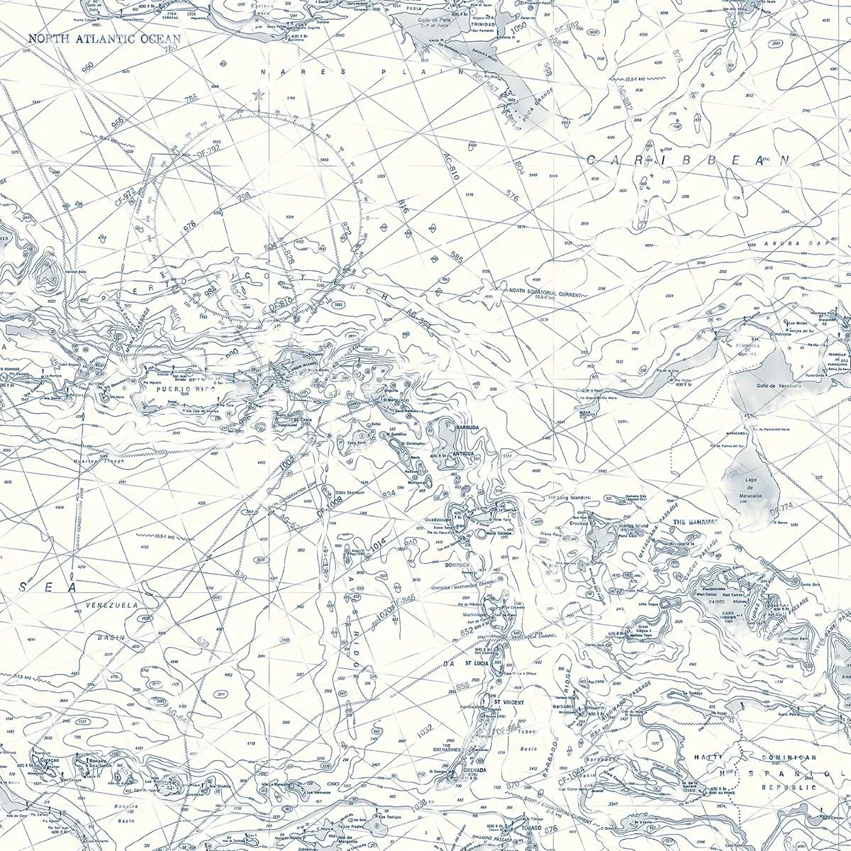3120-16178 | Charts Navy Map Wallpaper