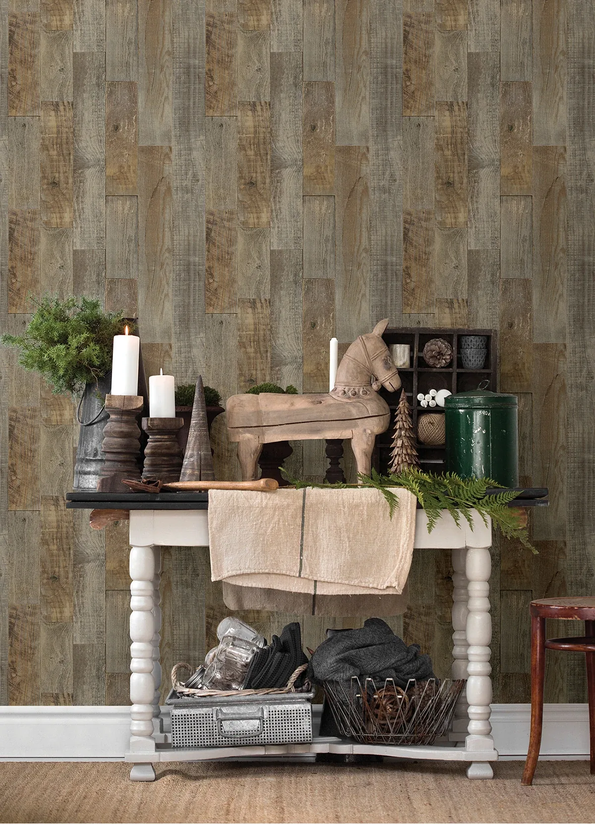 Brewster Home Fashions Chebacco Brown Wood Planks Wallpaper | Wallpaper Twins Brewster Home Fashions Chebacco Brown Wood Planks Wallpaper - SKU 3124-12693