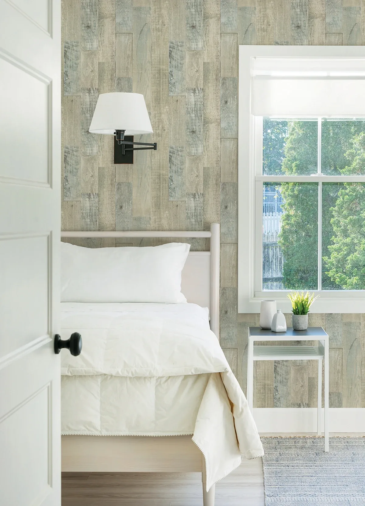 Brewster Home Fashions Chebacco Taupe Wood Planks Wallpaper - SKU 3124-12692