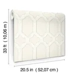 Brewster Home Fashions Chervil Cream Trellis Wallpaper - SKU 4134-72541