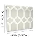 Brewster Home Fashions Chervil Light Grey Trellis Wallpaper - SKU 4134-72544