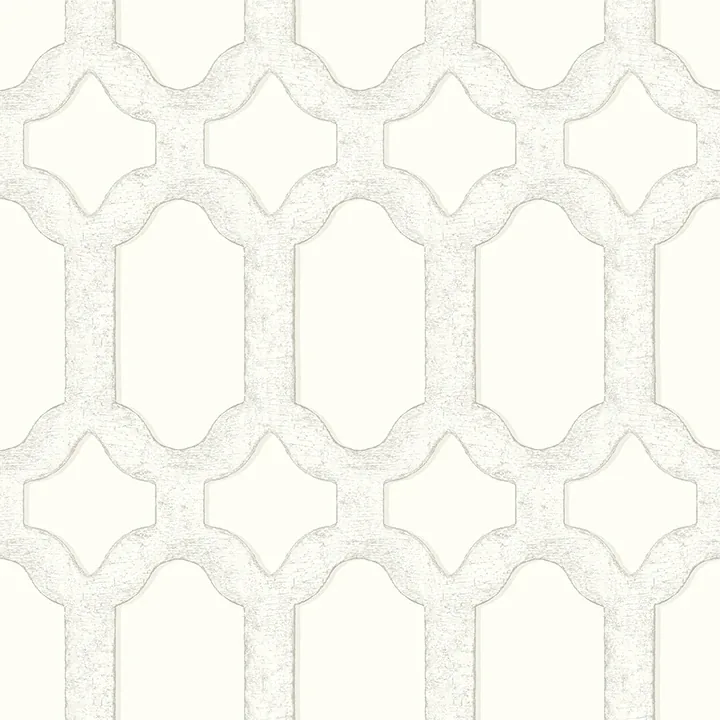 Brewster Home Fashions Chervil White Trellis Wallpaper - SKU 4134-72542