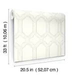 Brewster Home Fashions Chervil White Trellis Wallpaper - SKU 4134-72542