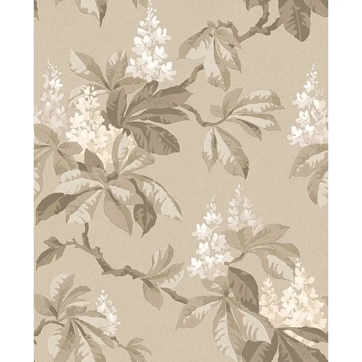 4164-M1820 | Chestnut Beige Floral Wallpaper