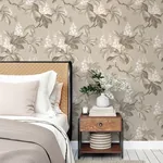 Brewster Home Fashions Chestnut Beige Floral Wallpaper - SKU 4164-M1820