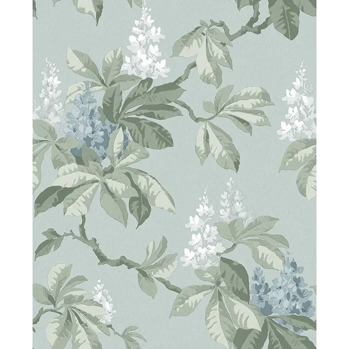 4164-M1819 | Chestnut Blue Floral Wallpaper