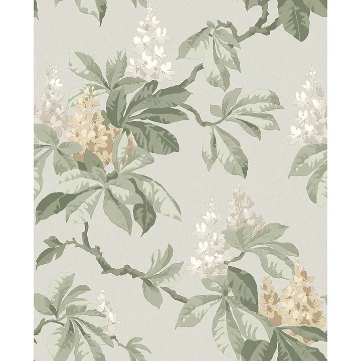 4164-M1821 | Chestnut Grey Floral Wallpaper