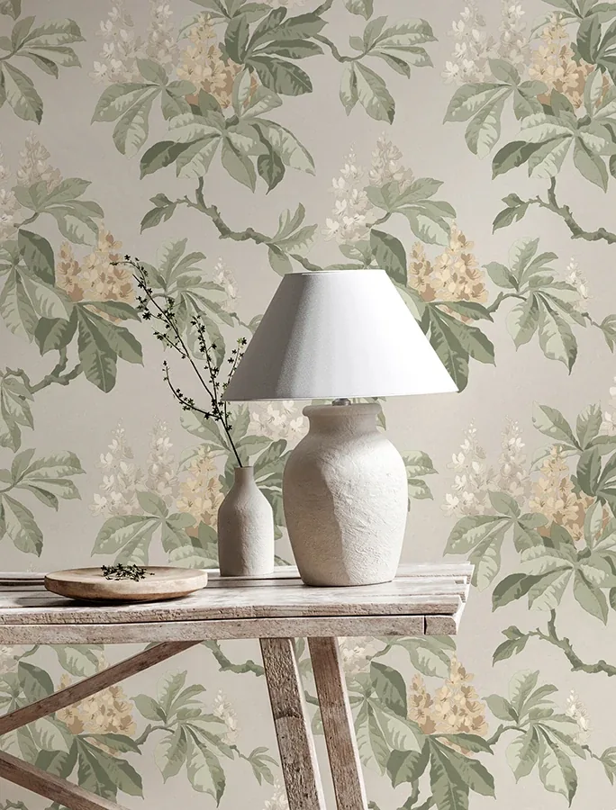 Brewster Home Fashions Chestnut Grey Floral Wallpaper - SKU 4164-M1821
