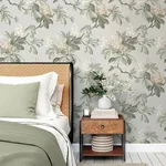 Brewster Home Fashions Chestnut Grey Floral Wallpaper - SKU 4164-M1821