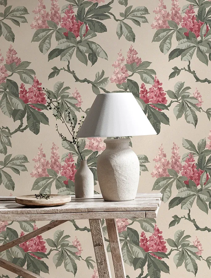 Brewster Home Fashions Chestnut Pink Floral Wallpaper - SKU 4164-M1822
