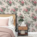 Brewster Home Fashions Chestnut Pink Floral Wallpaper - SKU 4164-M1822
