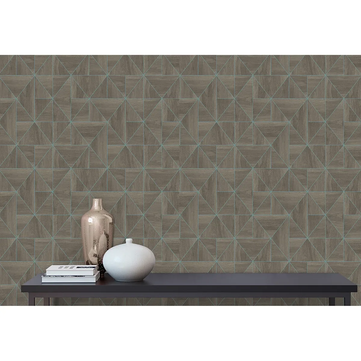 Brewster Home Fashions Cheverny Brown Wood Tile Wallpaper - SKU 2896-25322