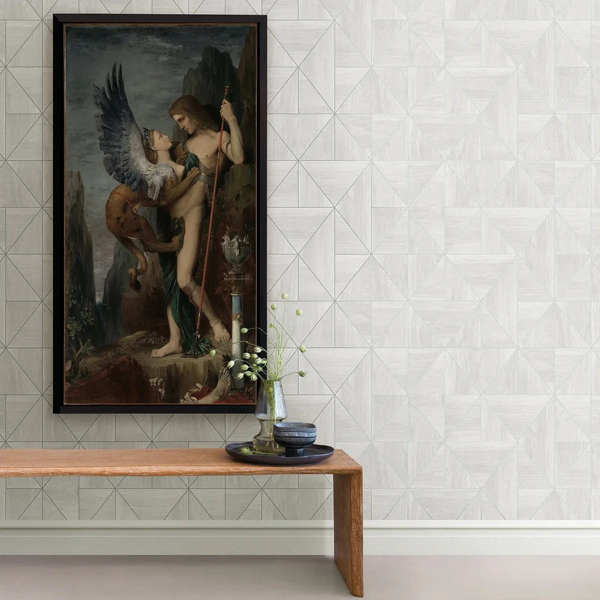 Brewster Home Fashions Cheverny Light Grey Wood Tile Wallpaper - SKU 2896-25320