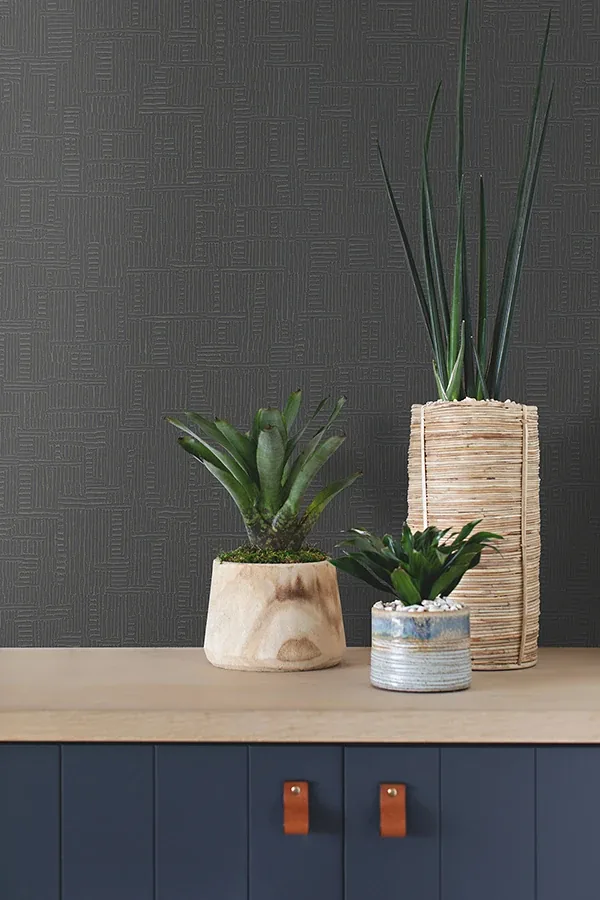 Brewster Home Fashions Chiseled Charcoal Abstract Wallpaper - SKU 4178-4405