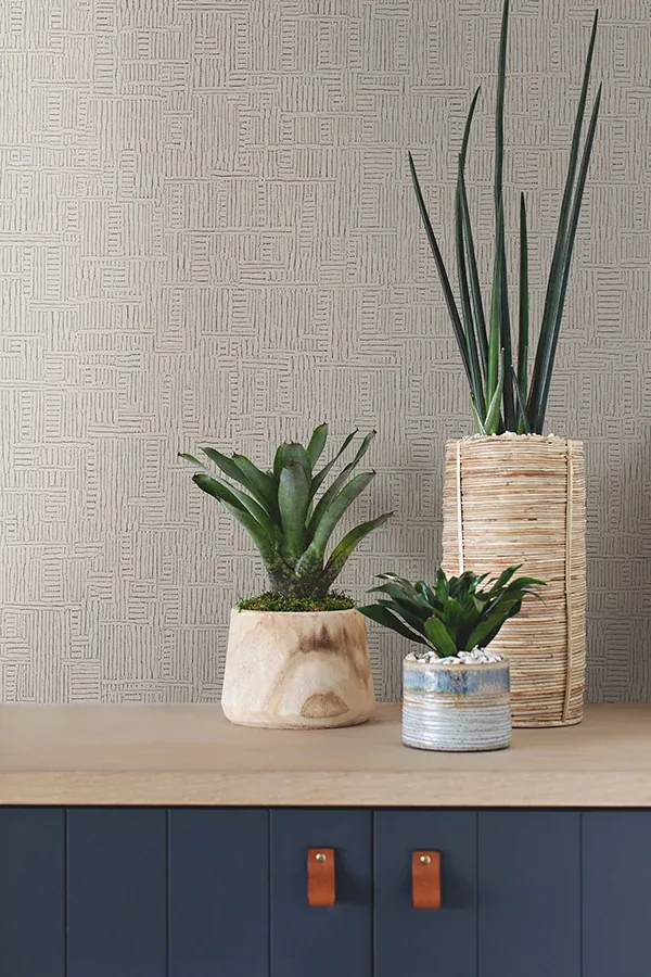 Brewster Home Fashions Chiseled Grey Abstract Wallpaper - SKU 4178-4404