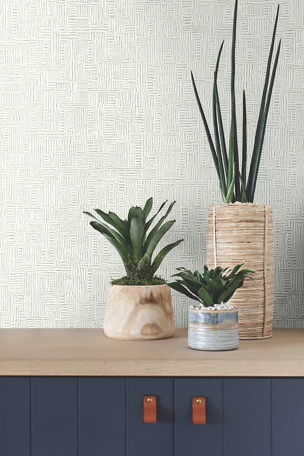 Brewster Home Fashions Chiseled White Abstract Wallpaper - SKU 4178-4400