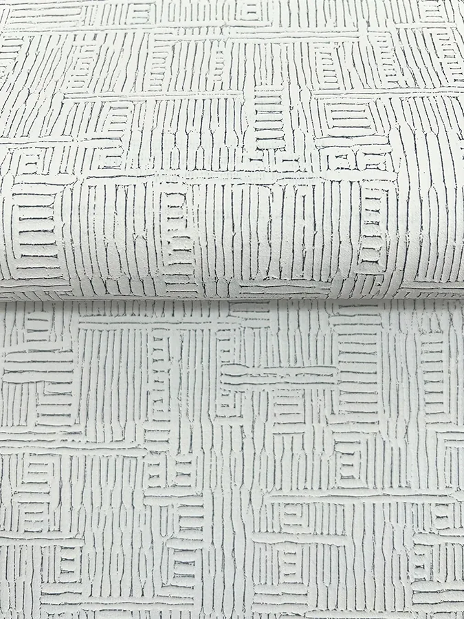 Brewster Home Fashions Chiseled White Abstract Wallpaper - SKU 4178-4400