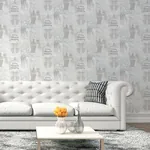 Brewster Home Fashions Chou Light Grey Inspirational Wallpaper - SKU AH692800