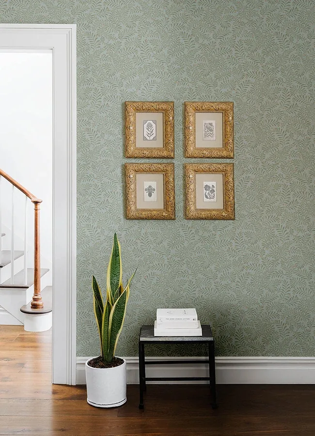 Brewster Home Fashions Chrysantha Aqua Berry Branches Wallpaper - SKU 4148-27446