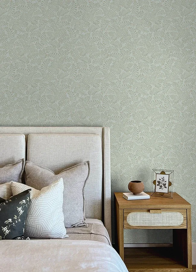 Brewster Home Fashions Chrysantha Aqua Berry Branches Wallpaper - SKU 4148-27446