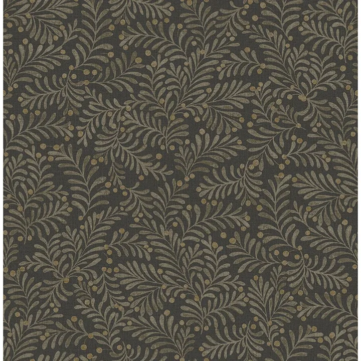 4148-27442 | Chrysantha Black Berry Branches Wallpaper
