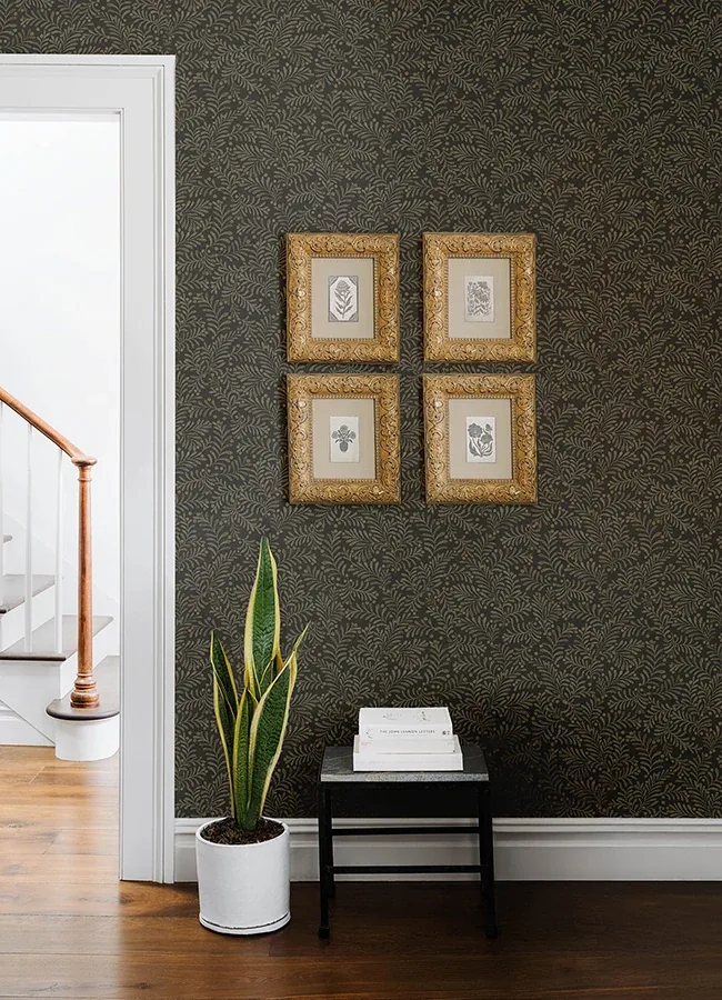 Brewster Home Fashions Chrysantha Black Berry Branches Wallpaper - SKU 4148-27442