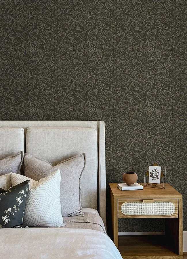 Brewster Home Fashions Chrysantha Black Berry Branches Wallpaper - SKU 4148-27442