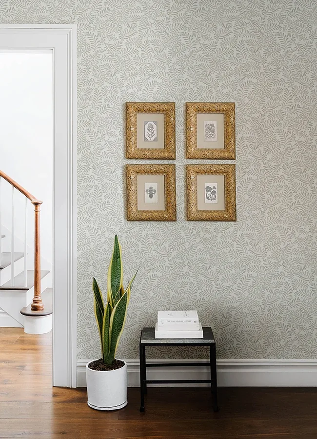 Brewster Home Fashions Chrysantha Light Grey Berry Branches Wallpaper - SKU 4148-27445