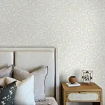 Brewster Home Fashions Chrysantha Light Grey Berry Branches Wallpaper - SKU 4148-27445