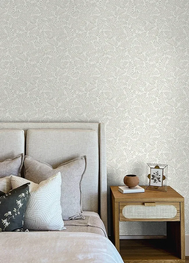 Brewster Home Fashions Chrysantha Light Grey Berry Branches Wallpaper - SKU 4148-27445