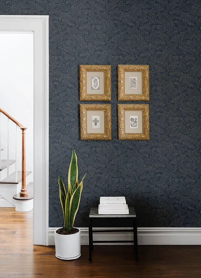 Brewster Home Fashions Chrysantha Navy Berry Branches Wallpaper - SKU 4148-27443