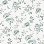 Brewster Home Fashions Chrysanthemum Teal Jacobean Wallpaper - SKU 3123-02215