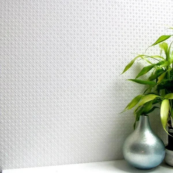 Brewster Home Fashions Churchill White Paintable Anaglypta Original Wallpaper - SKU 437-RD385