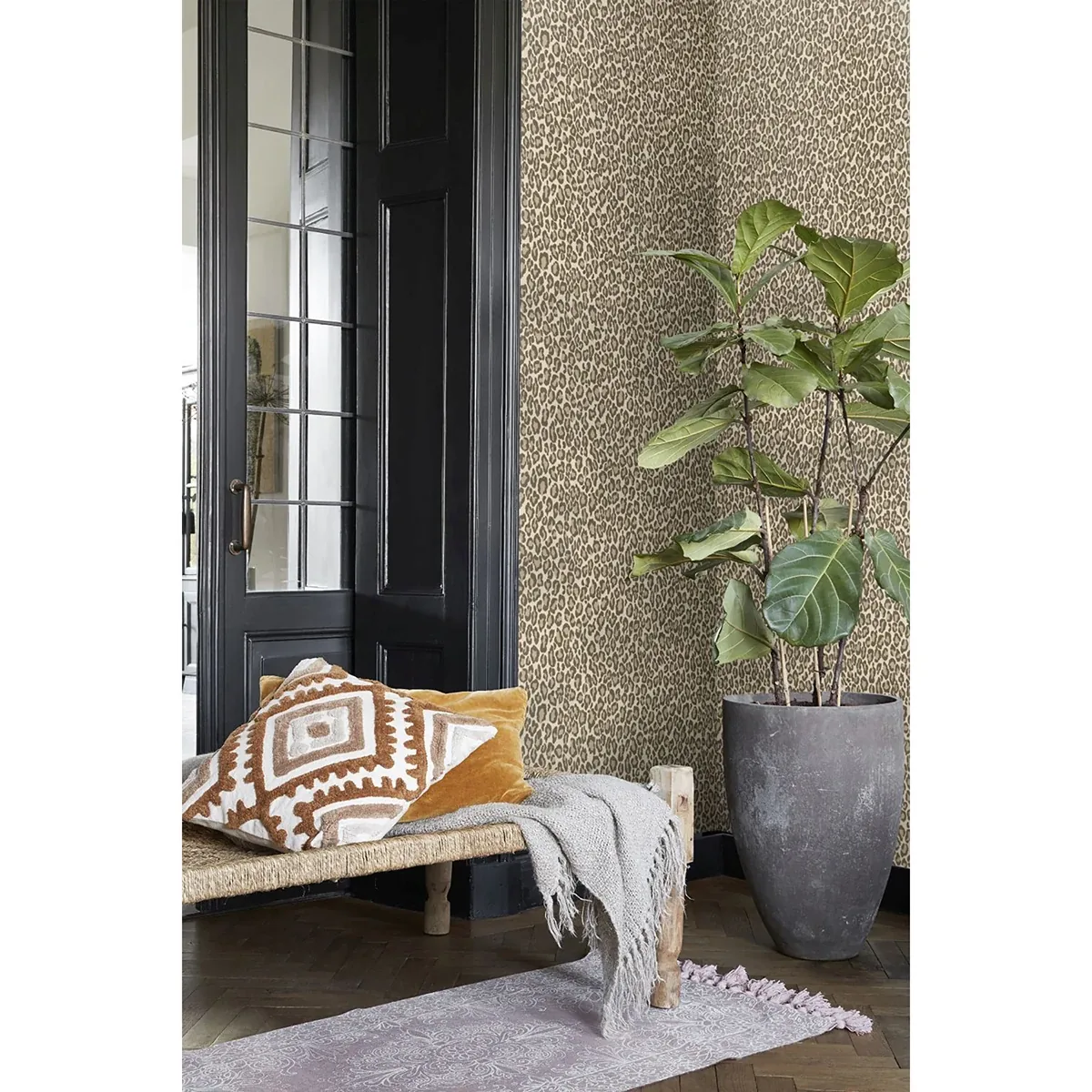 Brewster Home Fashions Cicely Brown Leopard Skin Wallpaper - SKU DD139152