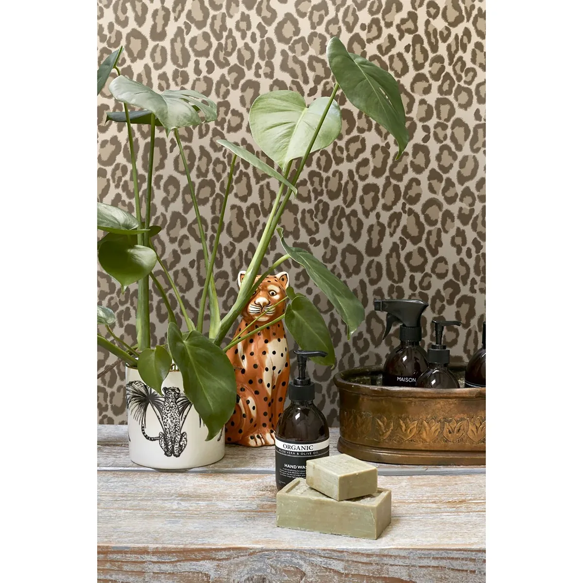 Brewster Home Fashions Cicely Brown Leopard Skin Wallpaper - SKU DD139152