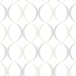 Brewster Home Fashions Circulate White Retro Orb Wallpaper - SKU 450-67352