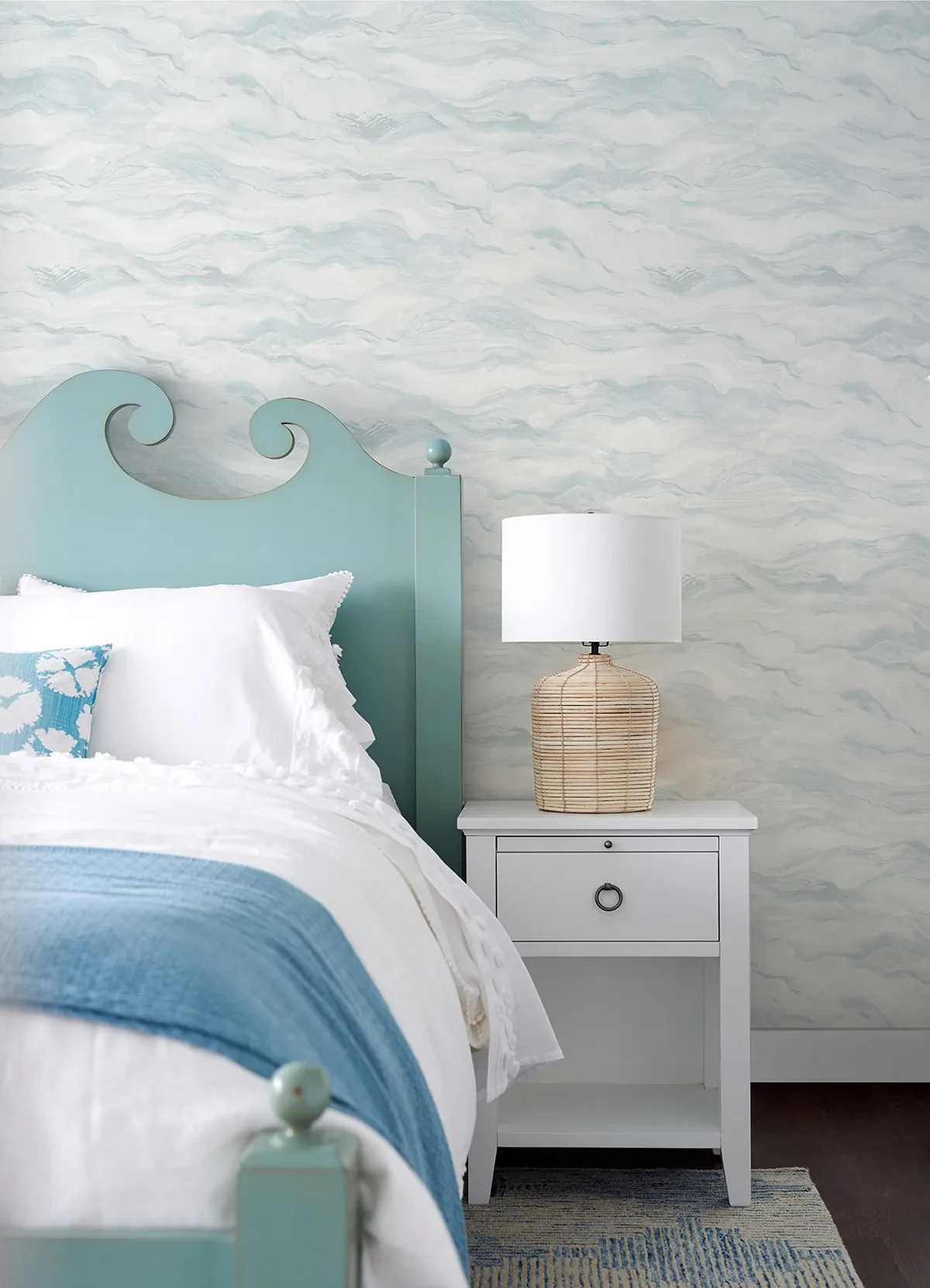 Brewster Home Fashions Cirrus Blue Wave Wallpaper - SKU 3124-13951
