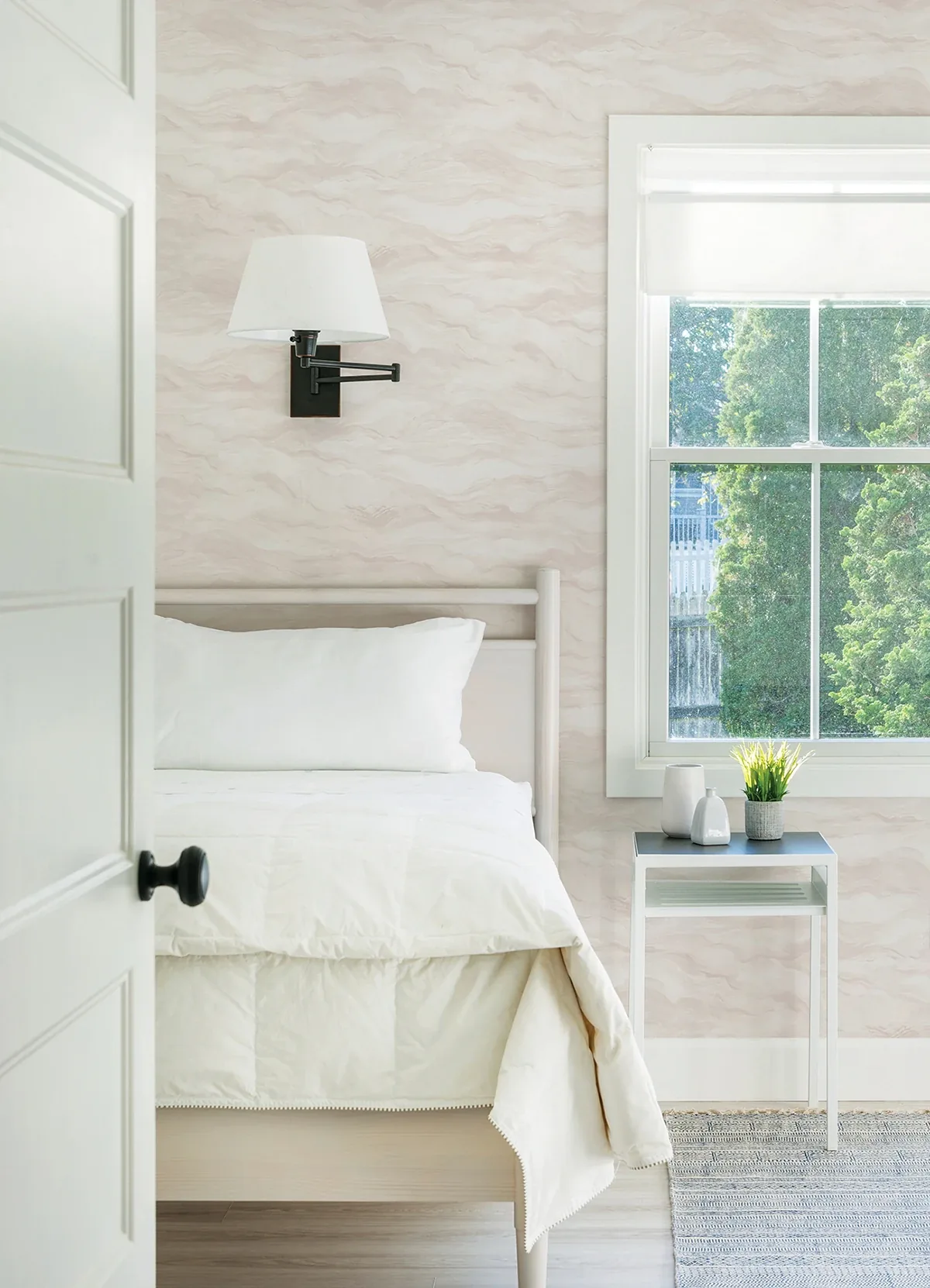 Brewster Home Fashions Cirrus Blush Wave Wallpaper - SKU 3124-13952
