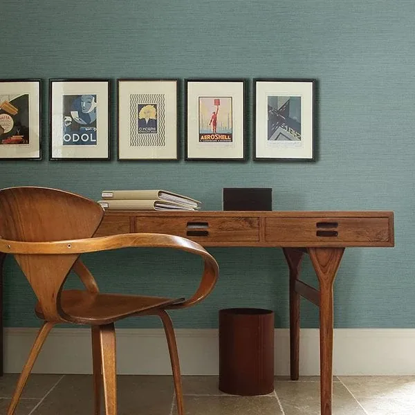 Brewster Home Fashions Citi Teal Woven Texture Wallpaper - SKU 2807-2013