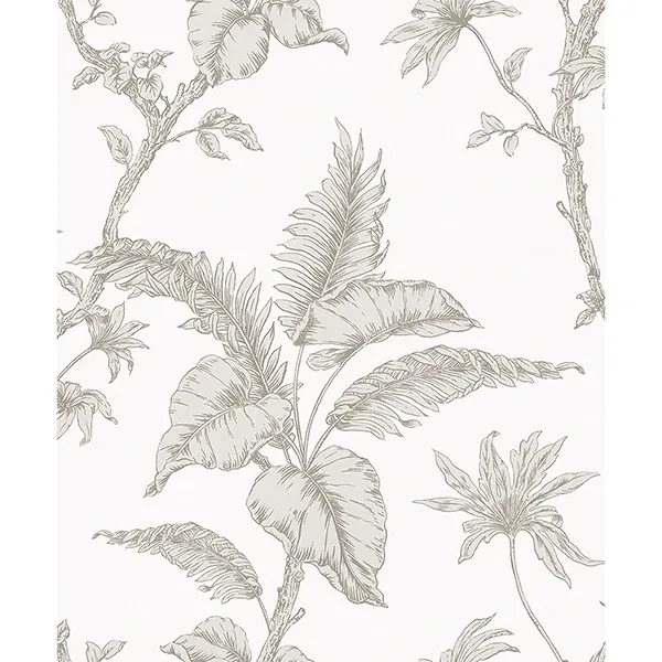 MG31845 | Cival White Fern Trail Wallpaper
