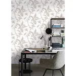 Brewster Home Fashions Cival White Fern Trail Wallpaper - SKU MG31845