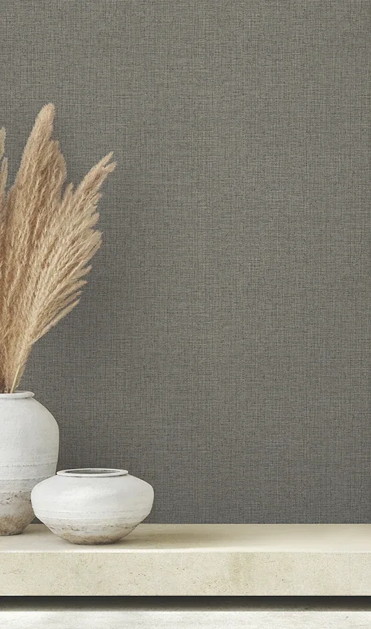 Brewster Home Fashions Clarkson Dark Grey Woven Wallpaper - SKU 4174-4614
