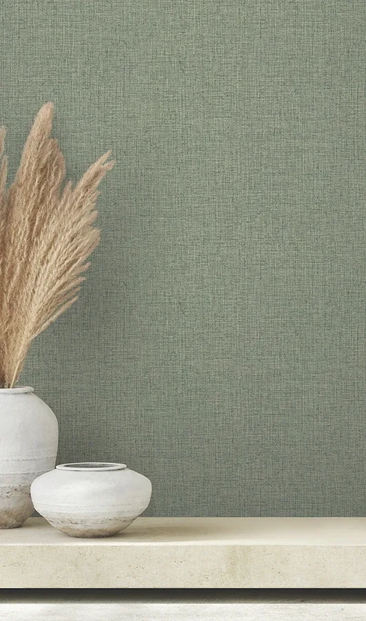 Brewster Home Fashions Clarkson Green Woven Wallpaper - SKU 4174-4619